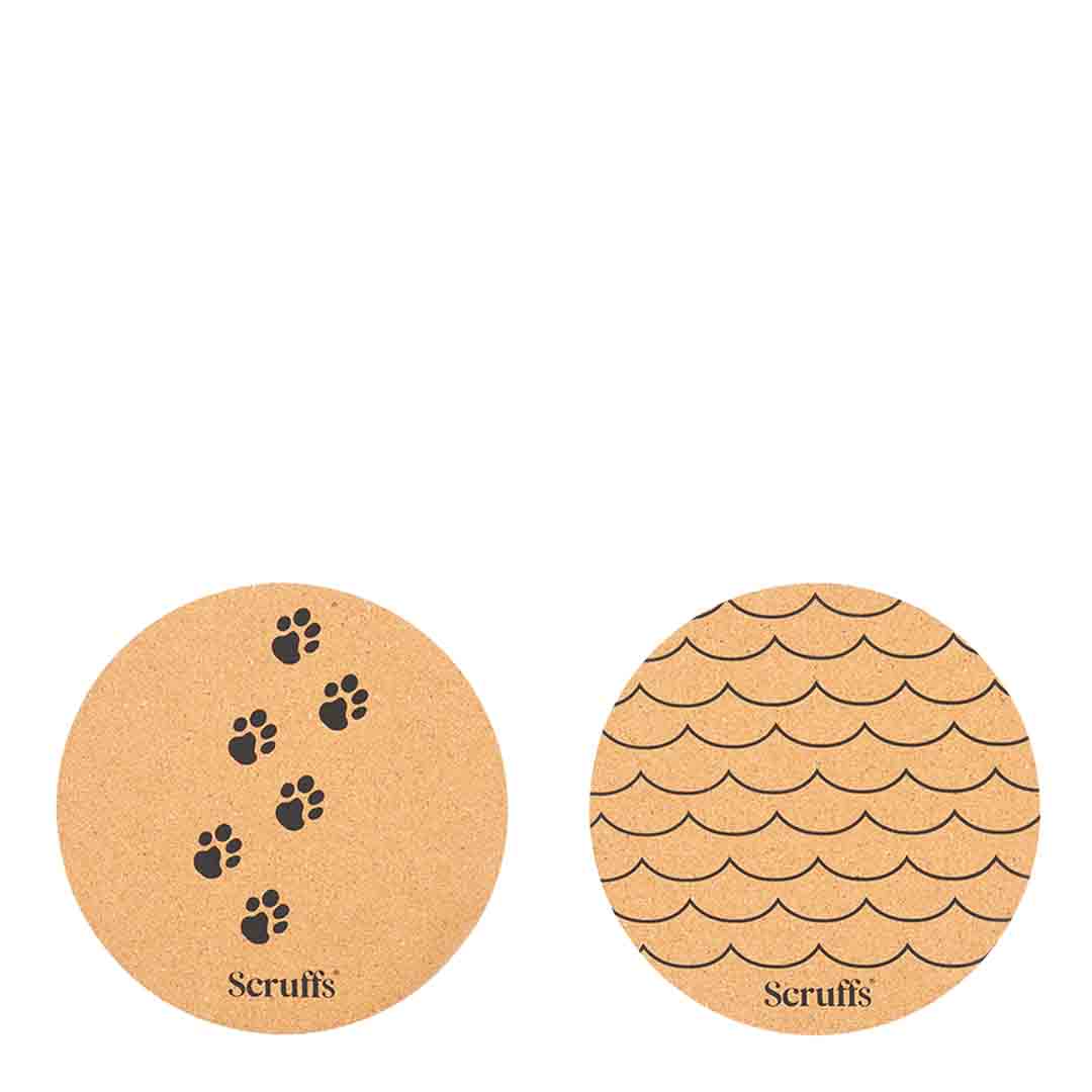 Scruff Cork Pet Food Placemats , 2 Pack