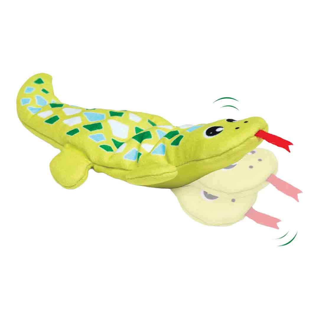 Catit Electronic Mini Groovy Gecko Cat Toy, Green