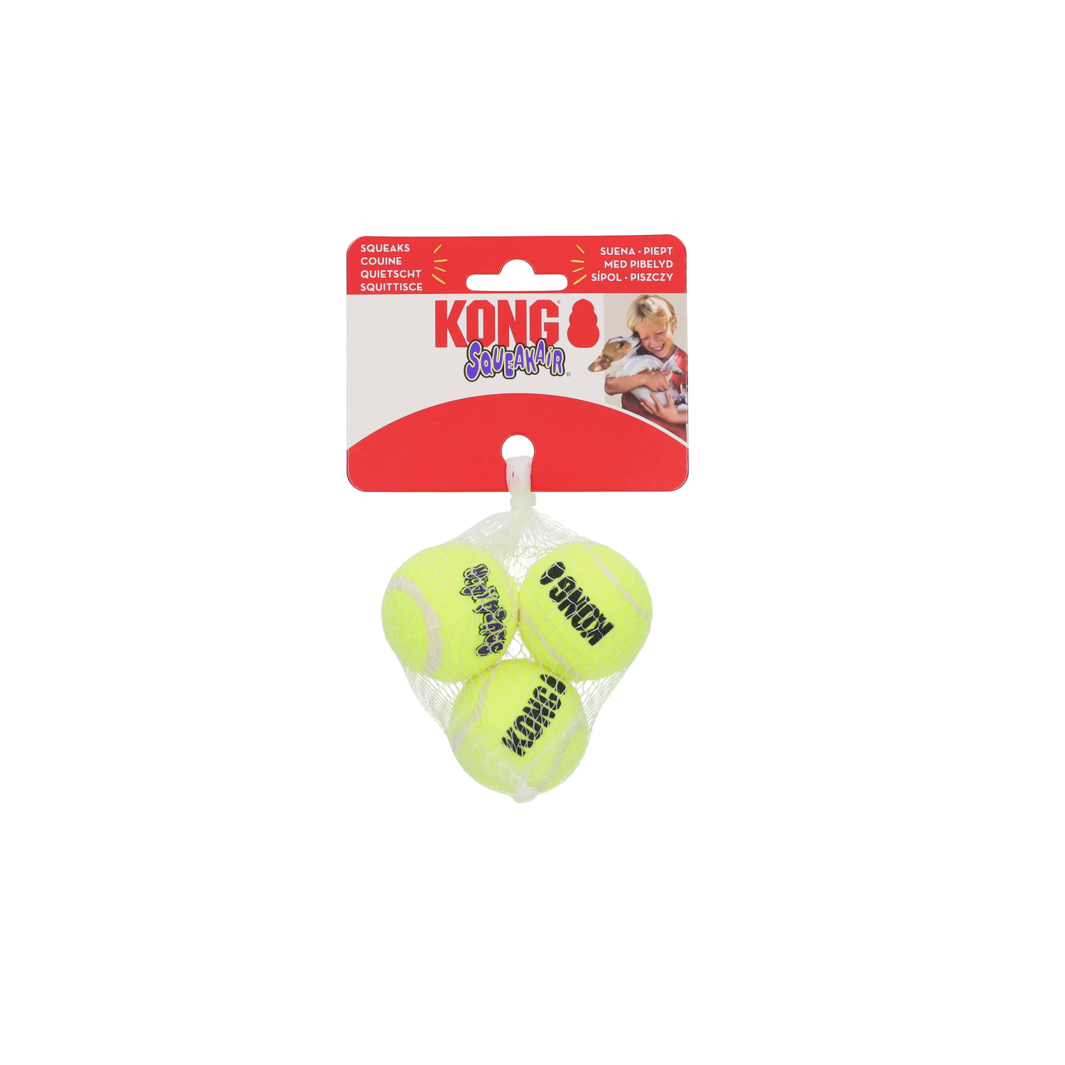 Kong Air Squeaker Tennis Ball X-Small (3 Pack)