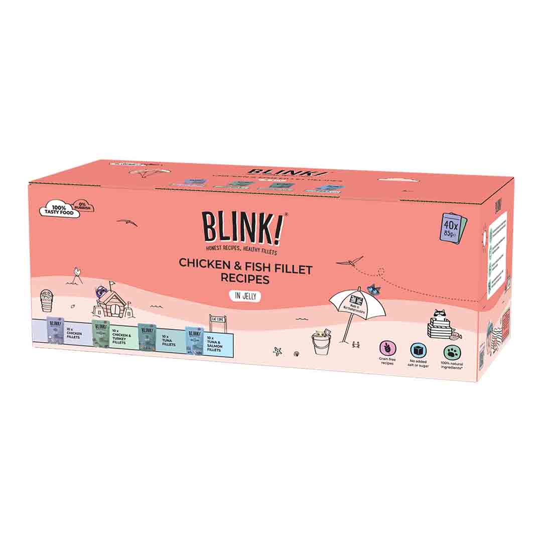 Blink Chicken & Fish Selection in Jelly Wet Cat Food 40x85g