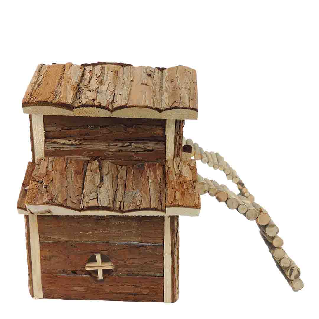 Classic Small Animal Double House With Bridges