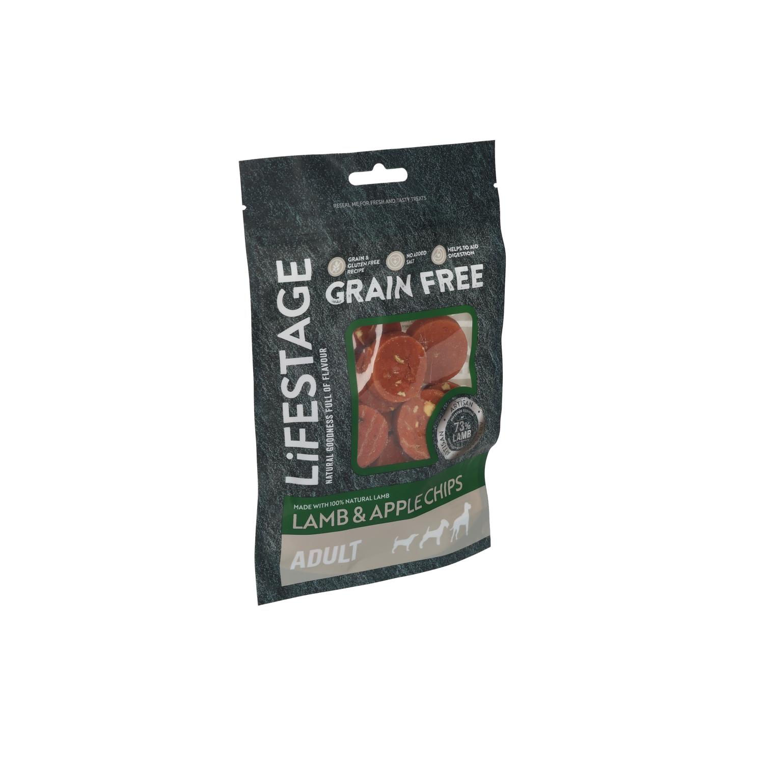 Lifestage Grain Free Lamb & Apple Chips, Dog Treats, 80g