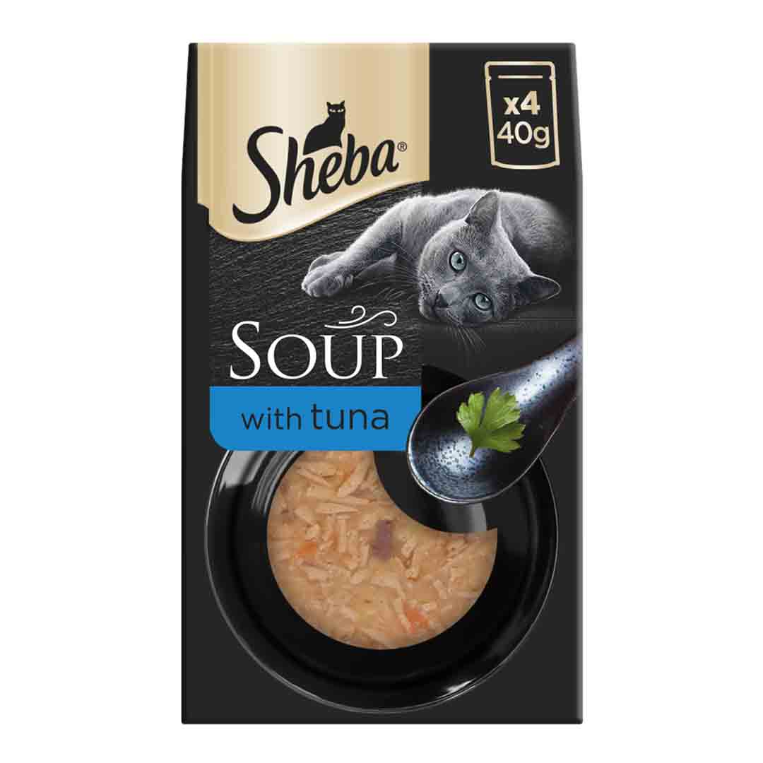 Sheba Classics Soup with Tuna Fillets, 4x40g