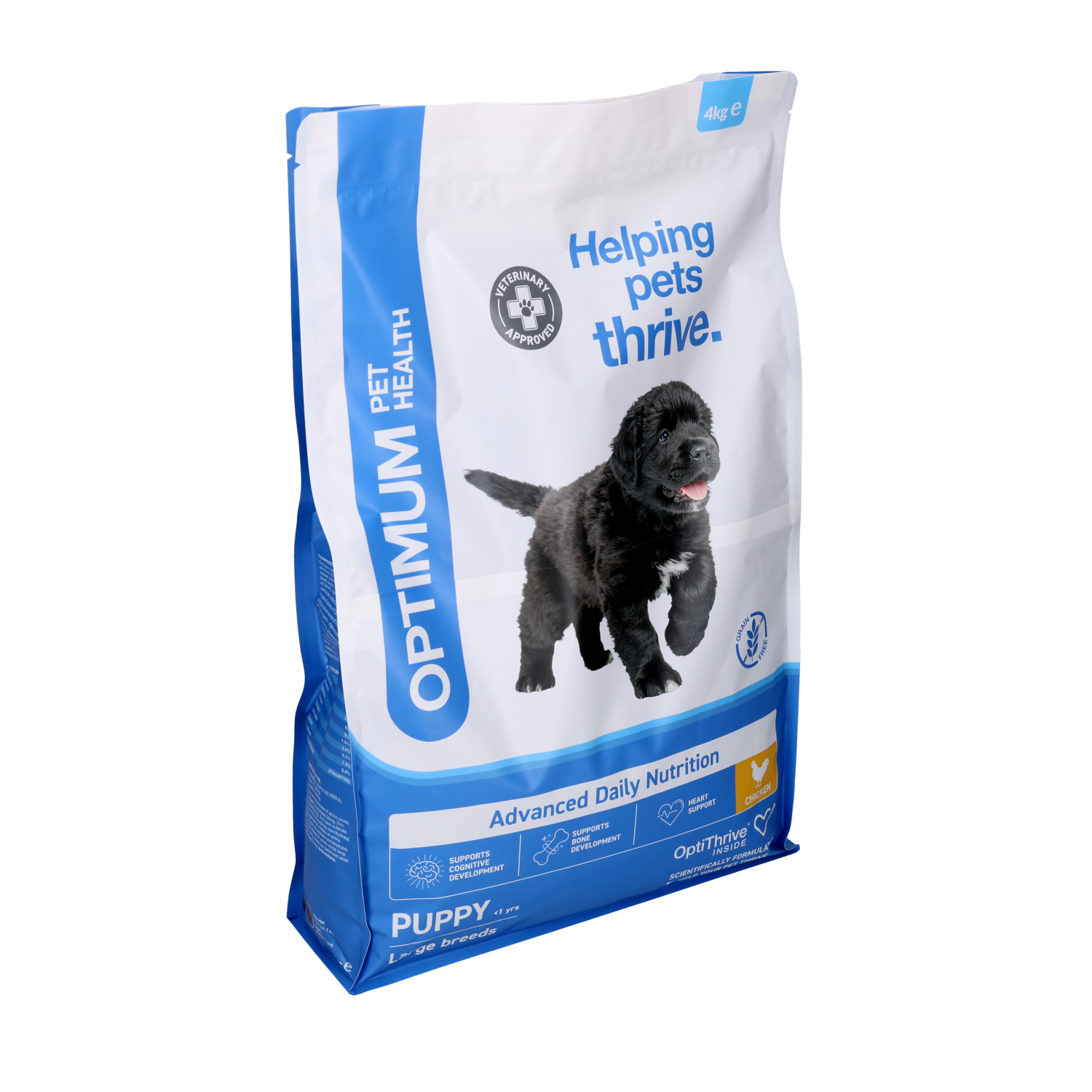 Optimum Pet Health Large Breed Puppy Dry Dog Food, 4kg