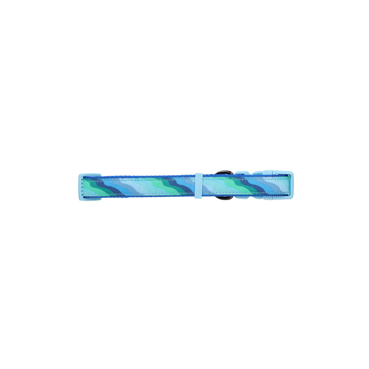 Rufus & Rosie Seashore Blue Adjustable Dog Collar, Small