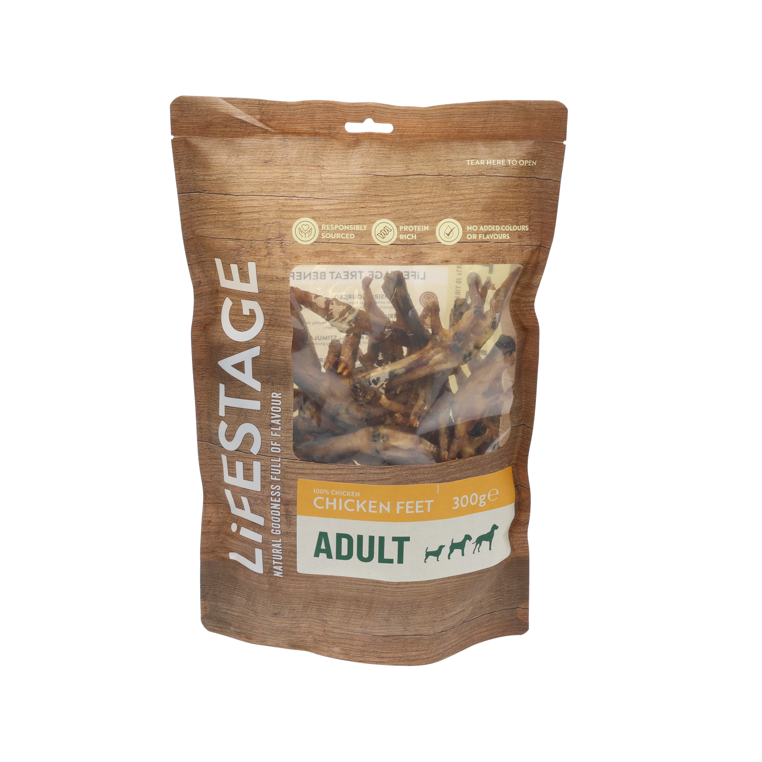 Lifestage Pre-Pack Chicken Feet Dog Treats 300g