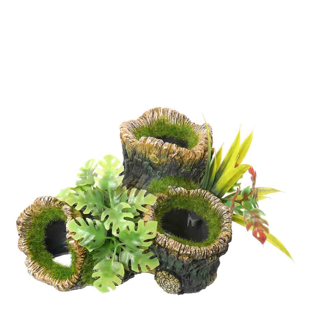 Blue Ribbon Large Hollow Stump With Plants