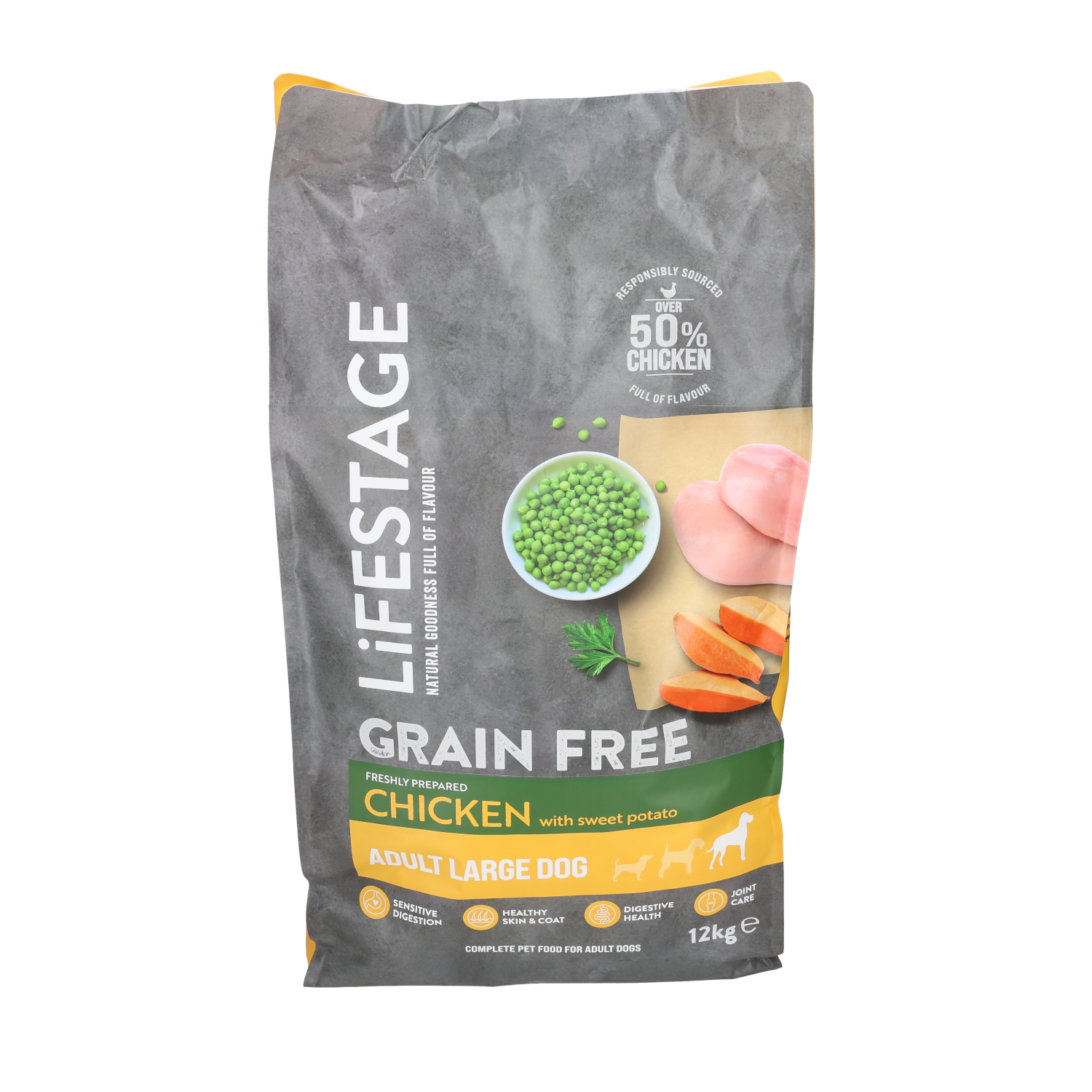 Lifestage Grain Free Dog Food, Adult Large Breed Chicken with Sweet Potato 12kg