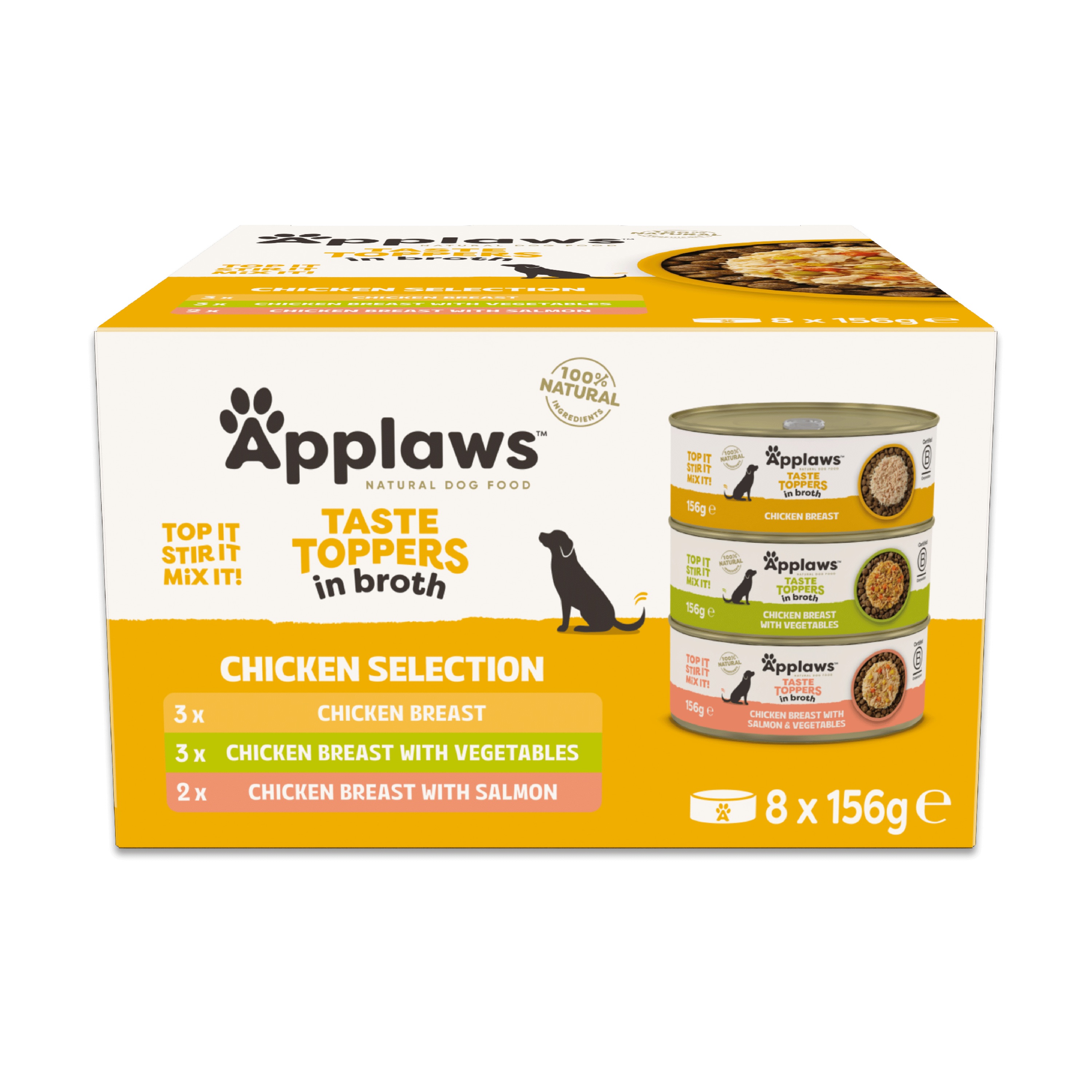 Applaws Taste Toppers Chicken Selection in Broth 8x156g