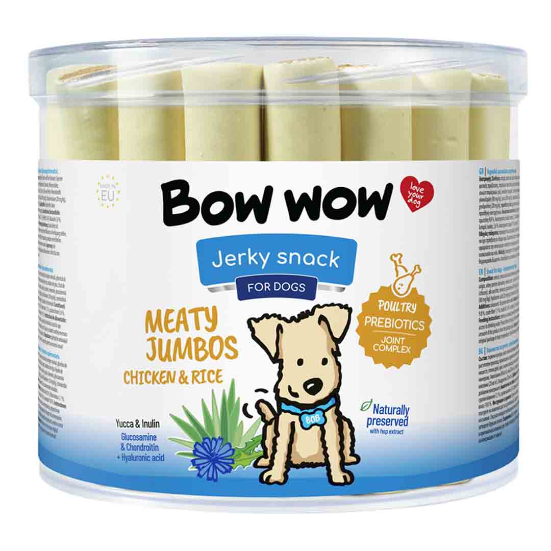 Bow Wow Jumbo Meaty Chicken Dog Treats, 45g