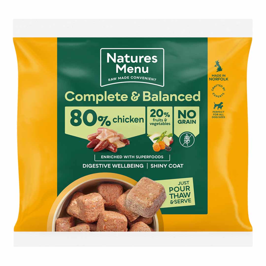 Natures Menu Complete and Balanced 80/20 Chicken Nuggets Dog Food 500g