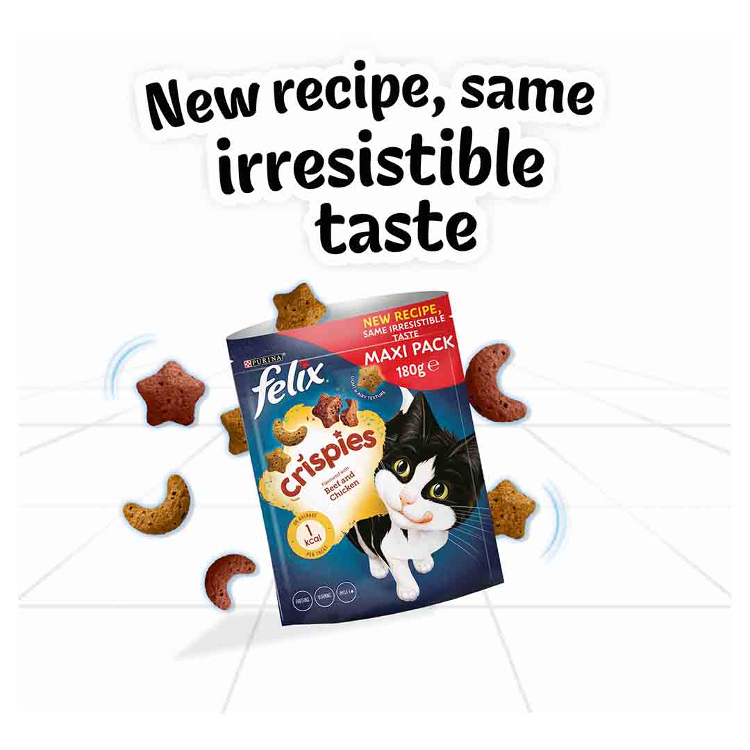Felix Crispies Cat Treats Beef & Chicken 180g