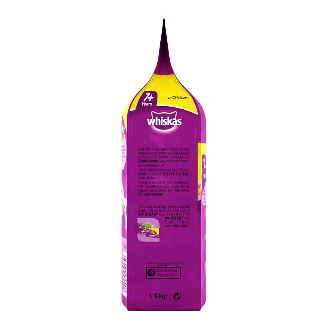 Whiskas Dry Cat Senior 7+ with Chicken 1.9kg