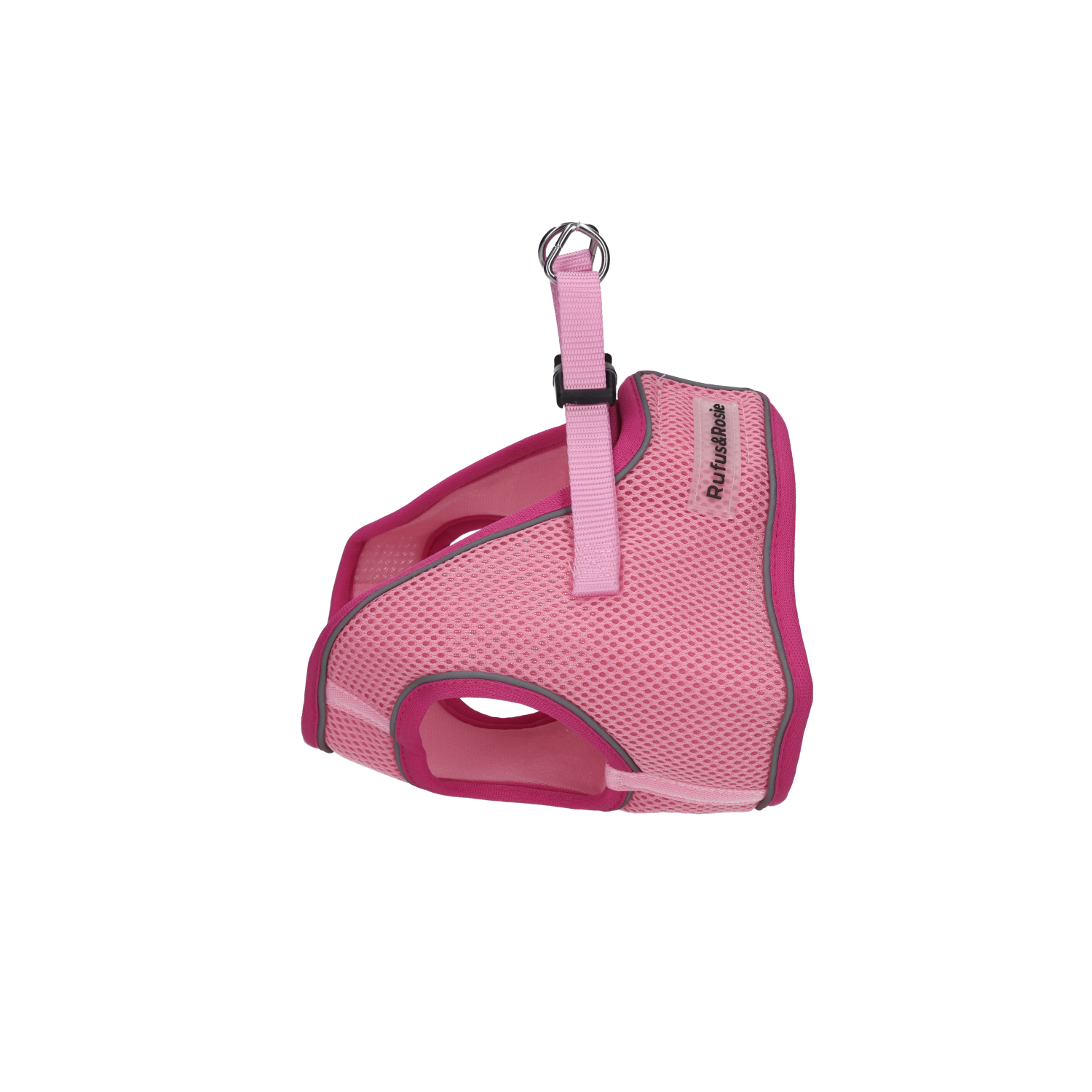 Rufus & Rosie Mesh Step-In Pink Dog Harness, XS-S