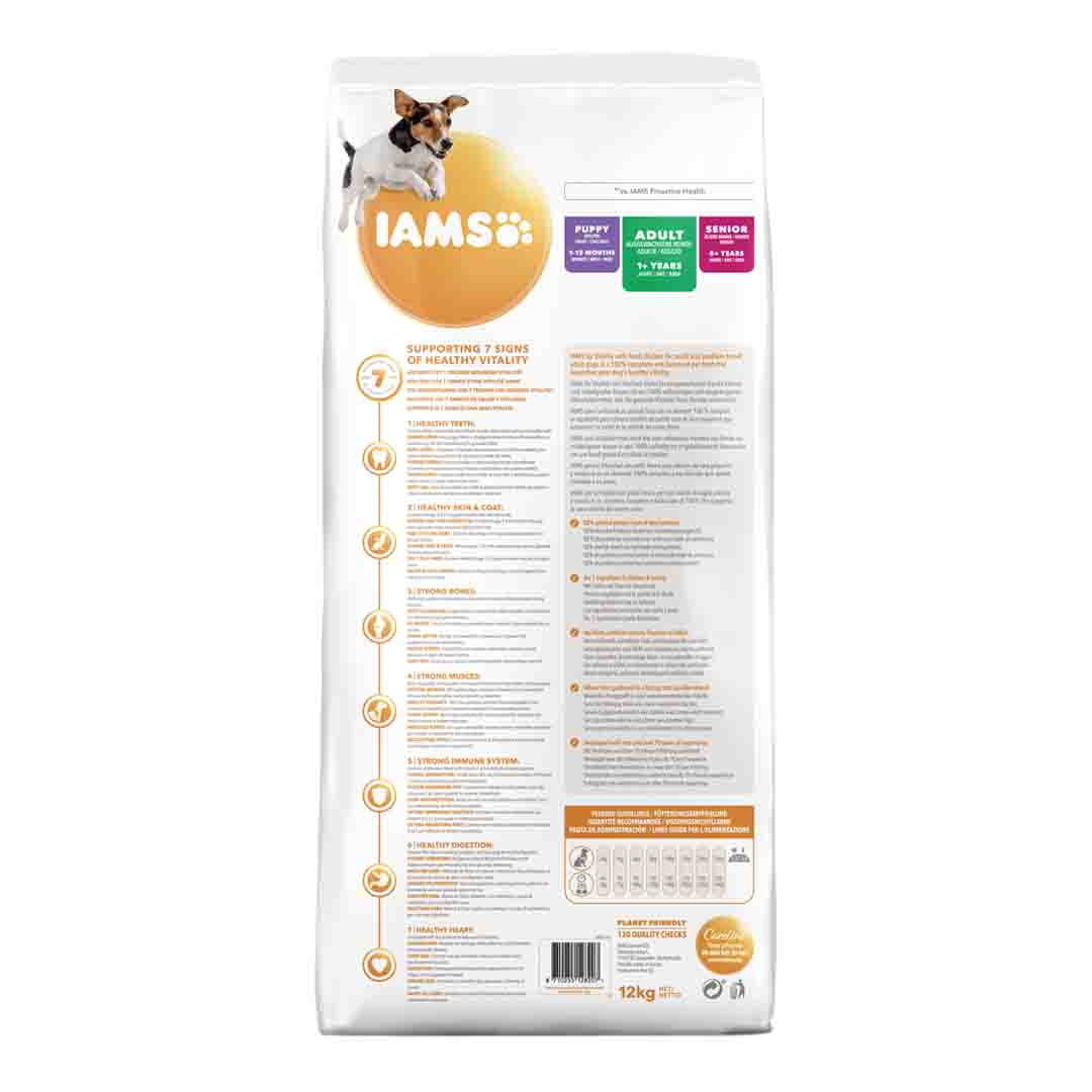 Iams Vitality Adult Small and Medium Dog Food 12kg