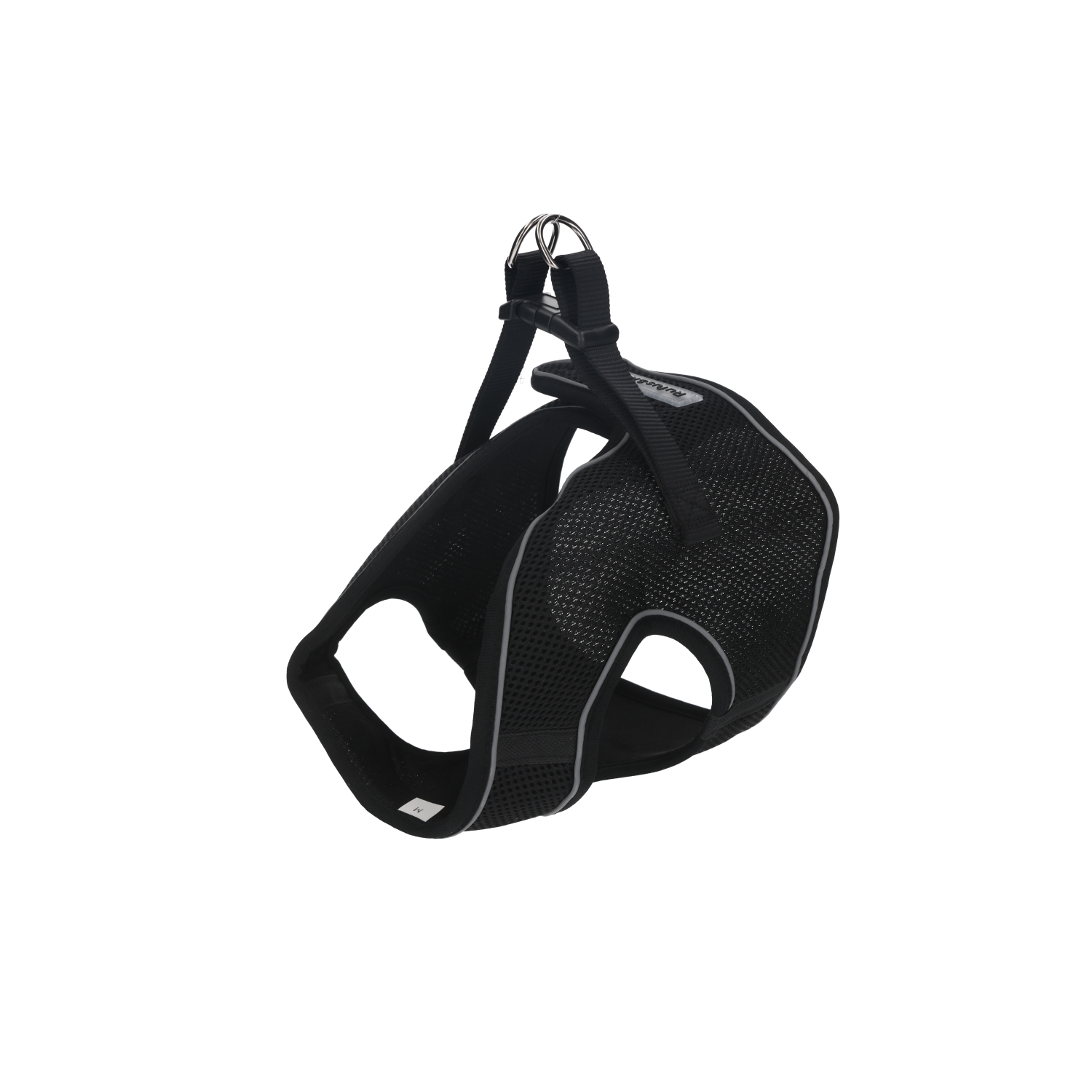 Rufus & Rosie Mesh Step-In Black Dog Harness, S-M