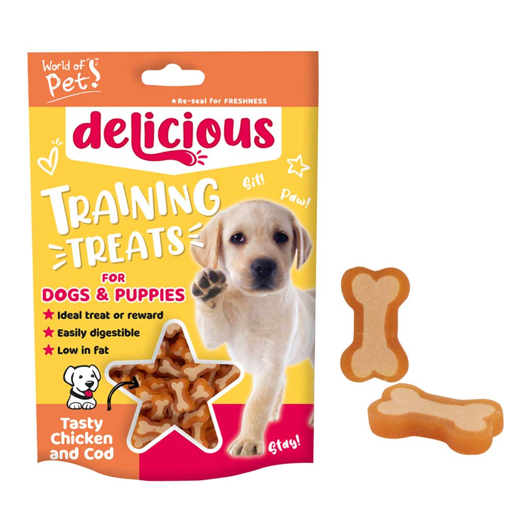 Delicious Chicken & Cod Training Dog Treats 75g