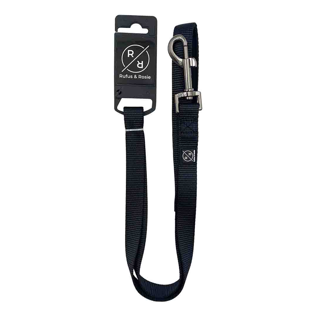 Rufus & Rosie Padded Handle Dog Lead, Black