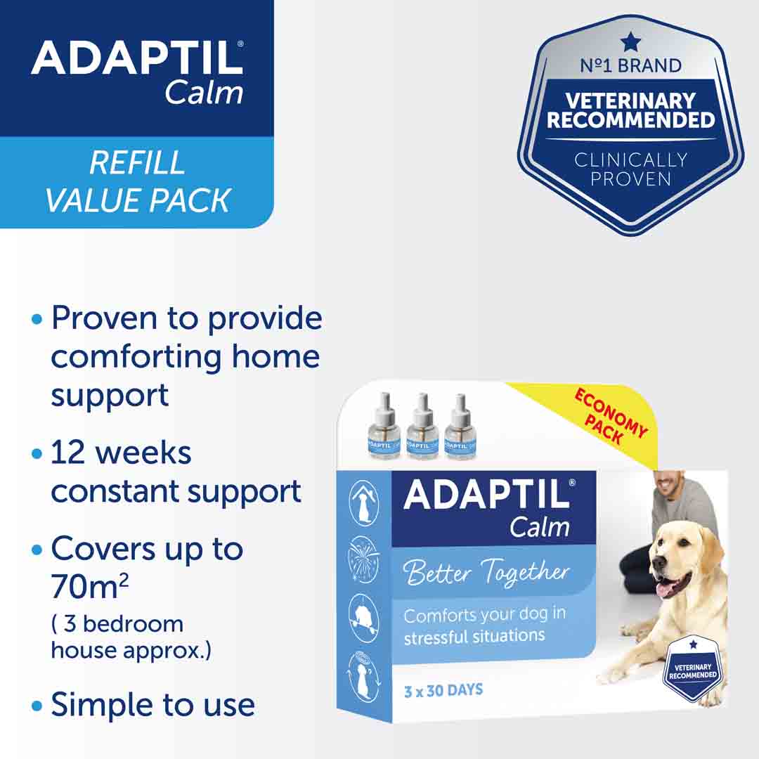 ADAPTIL Calm Home Diffuser 3X Refill Value Pack (48ml)