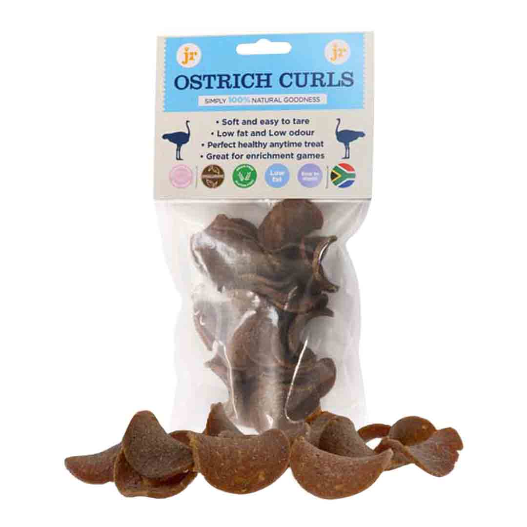 JR Pet Products, Ostrich Curls Dog Treats, 80g