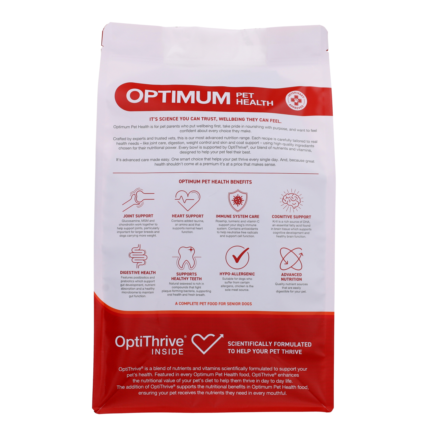 Optimum Pet Health Small-Medium Breed Senior Dry Dog Food, 2kg