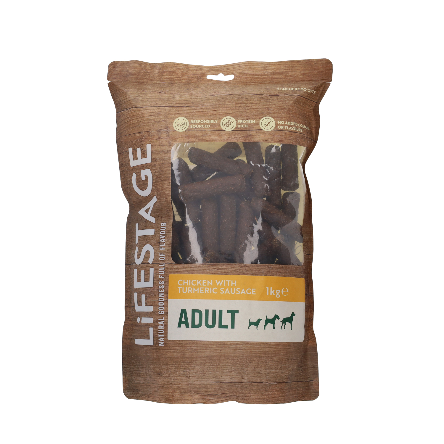 Lifestage Pre-Pack Sausage Chicken with Turmeric Dog Treats 1kg