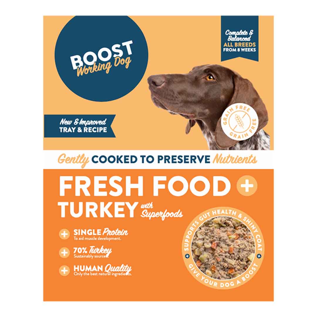 Boost Working Dog Turkey Fresh Dog Food Meal 400g