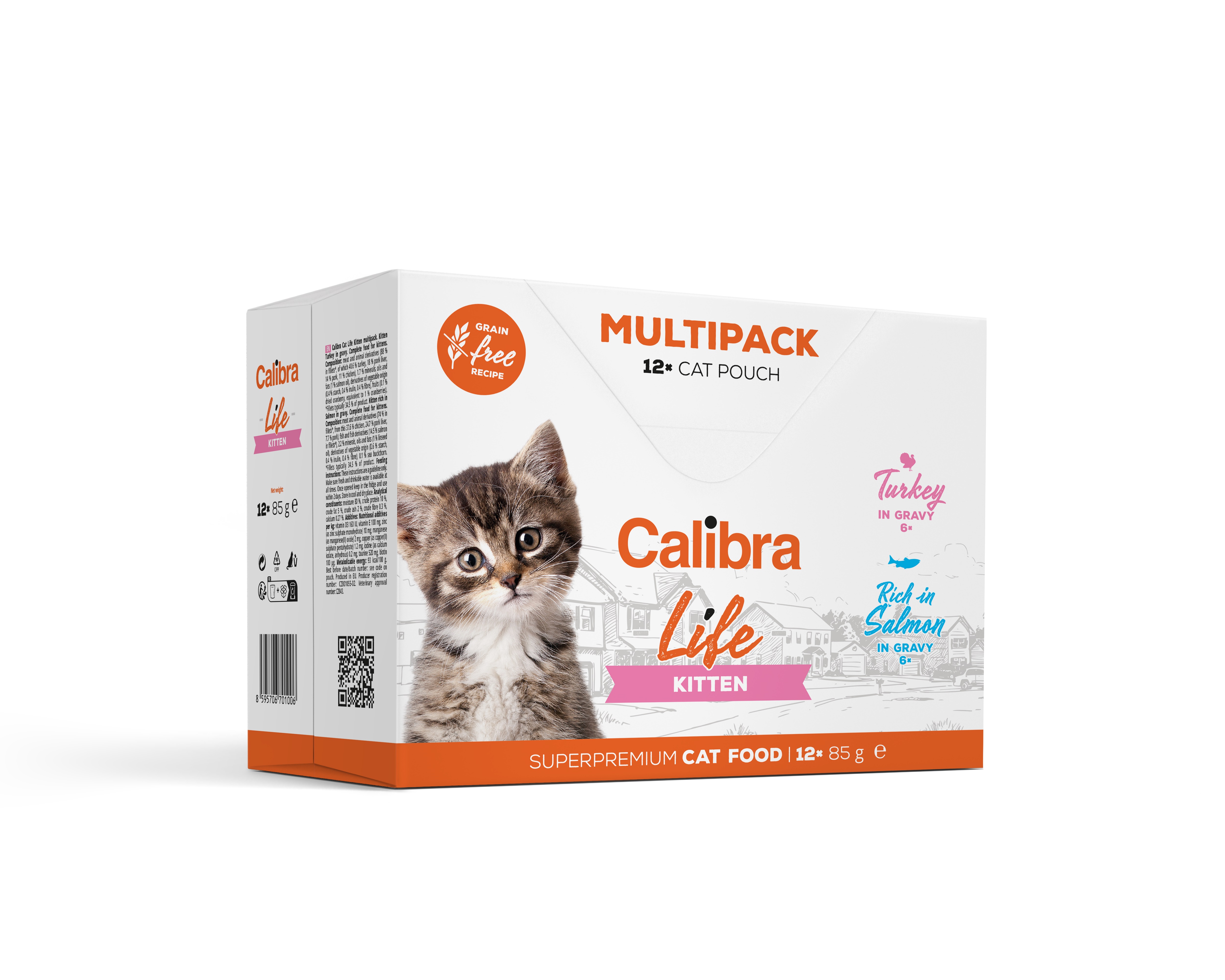 Calibra Cat Life Pouch Kitten Wet Food 12x85g