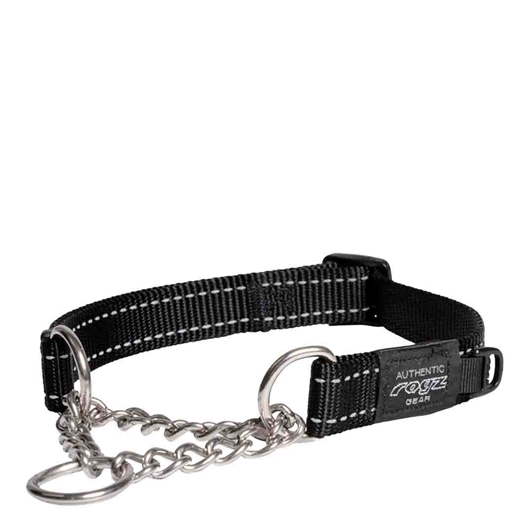Rogz Utility Control Chain Dog Collar, Large, Black