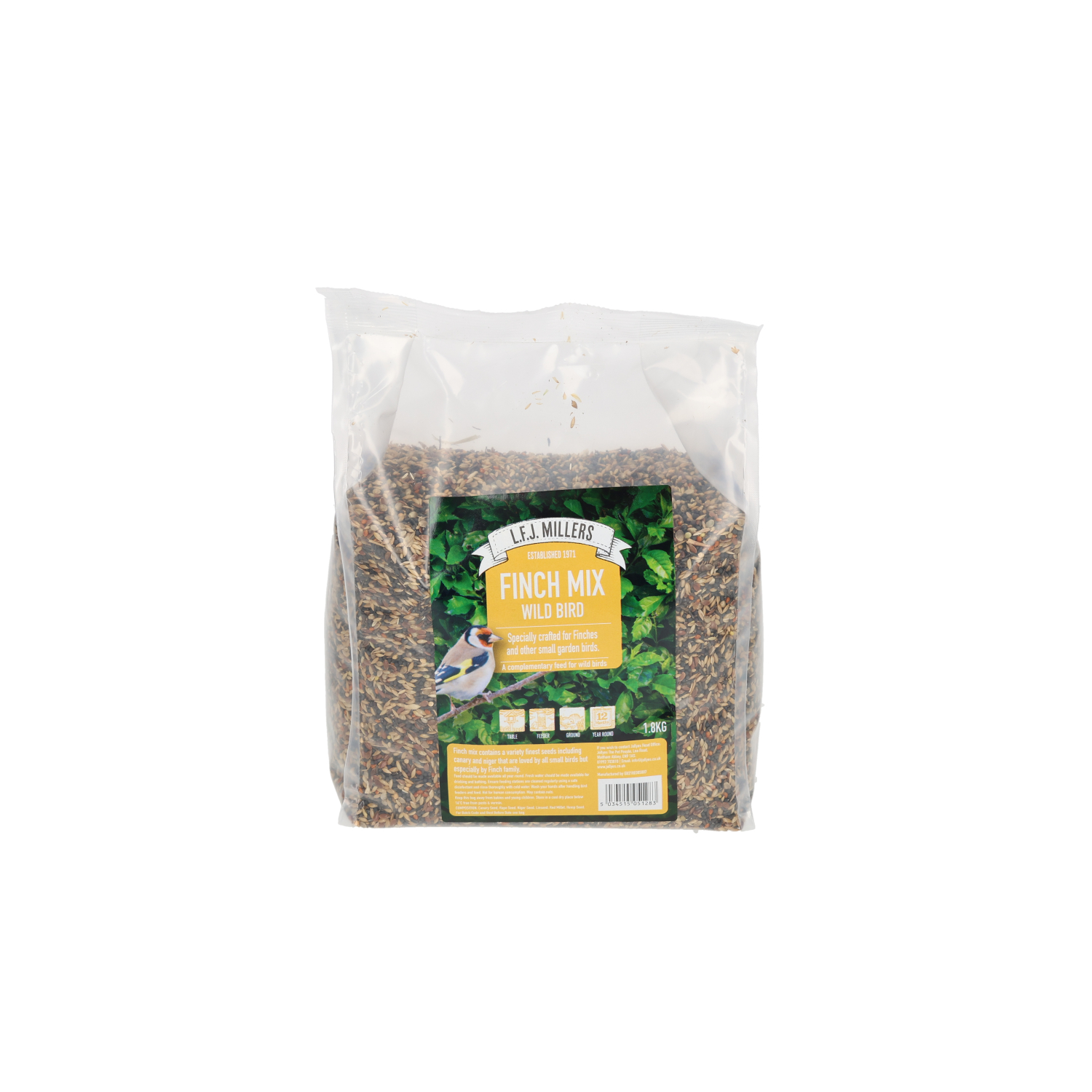 LFJ Millers Finch Food Mix, 1.8Kg