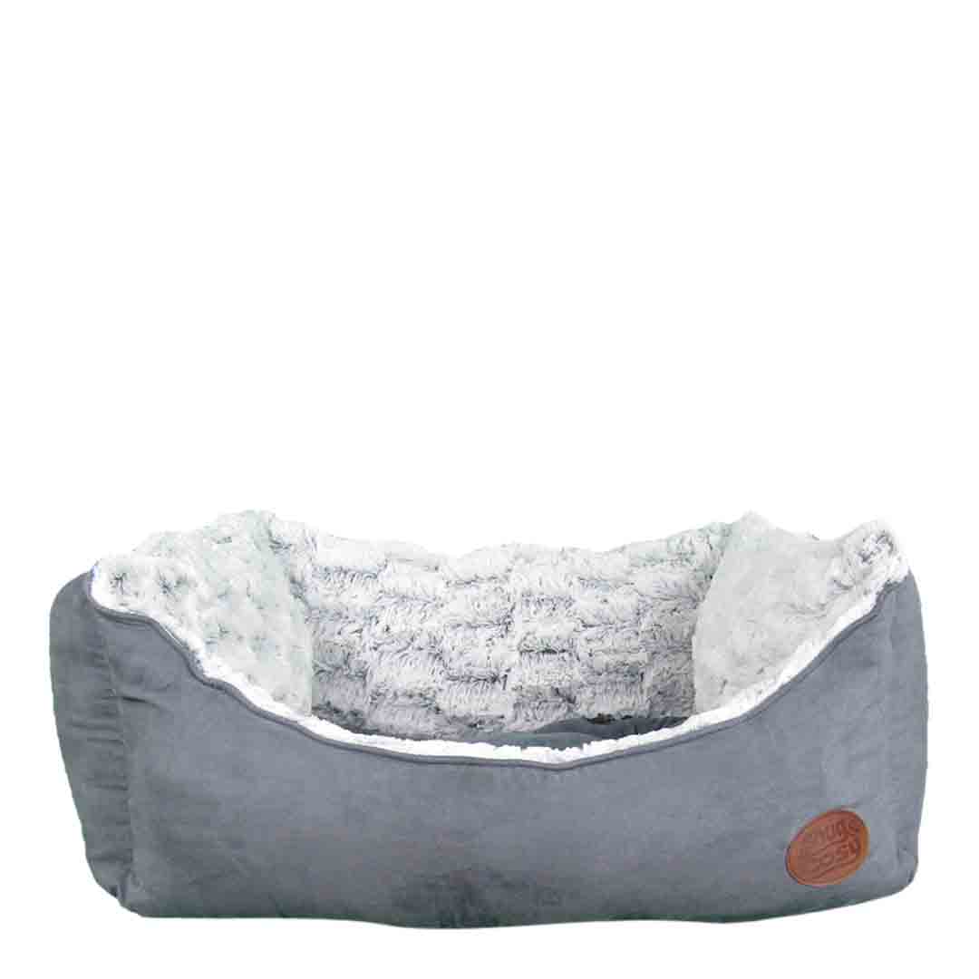 Sung & Cosy Novara Grey Dog Bed, Medium