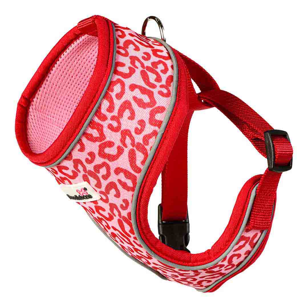 Doodlebone Airmesh Ruby Leopard Dog Harness 1