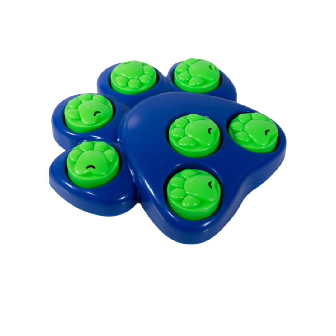 Rosewood Paw-Shaped Dog Puzzle Interactive Treat Dispenser