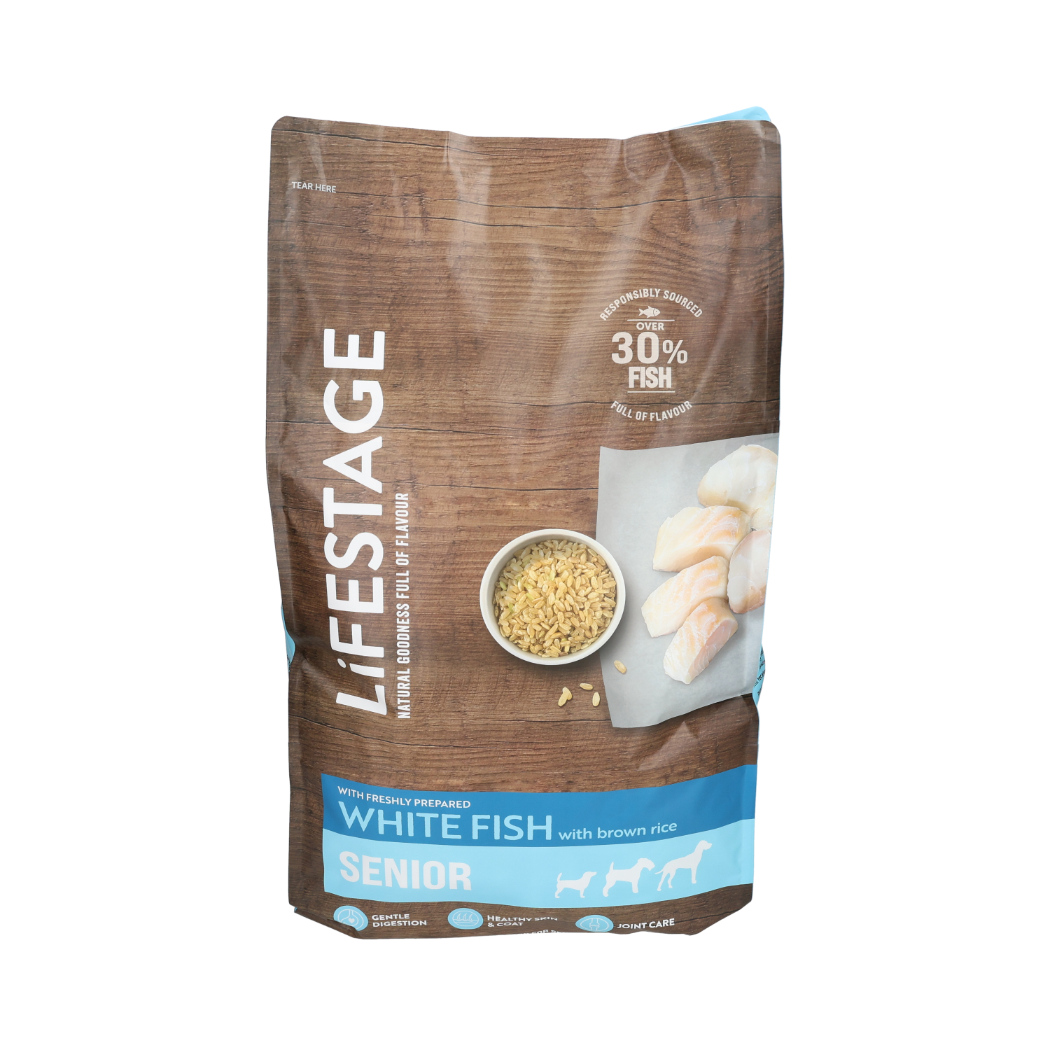 Lifestage Naturals Senior Dog Food, Fish & Rice 12kg
