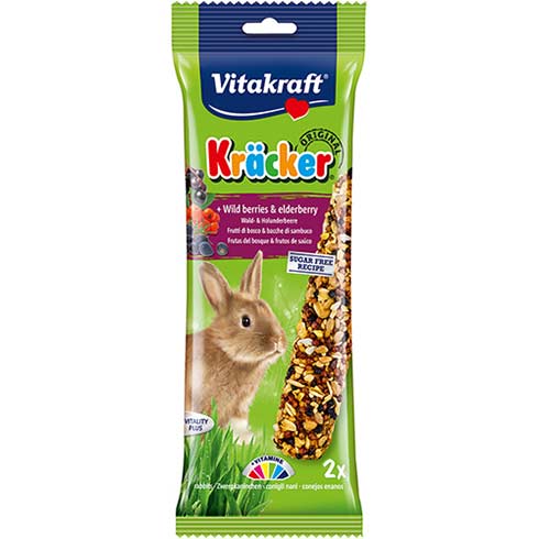 Vitakraft Kracker Wild Berries and Elderberry Rabbits Treats 112g