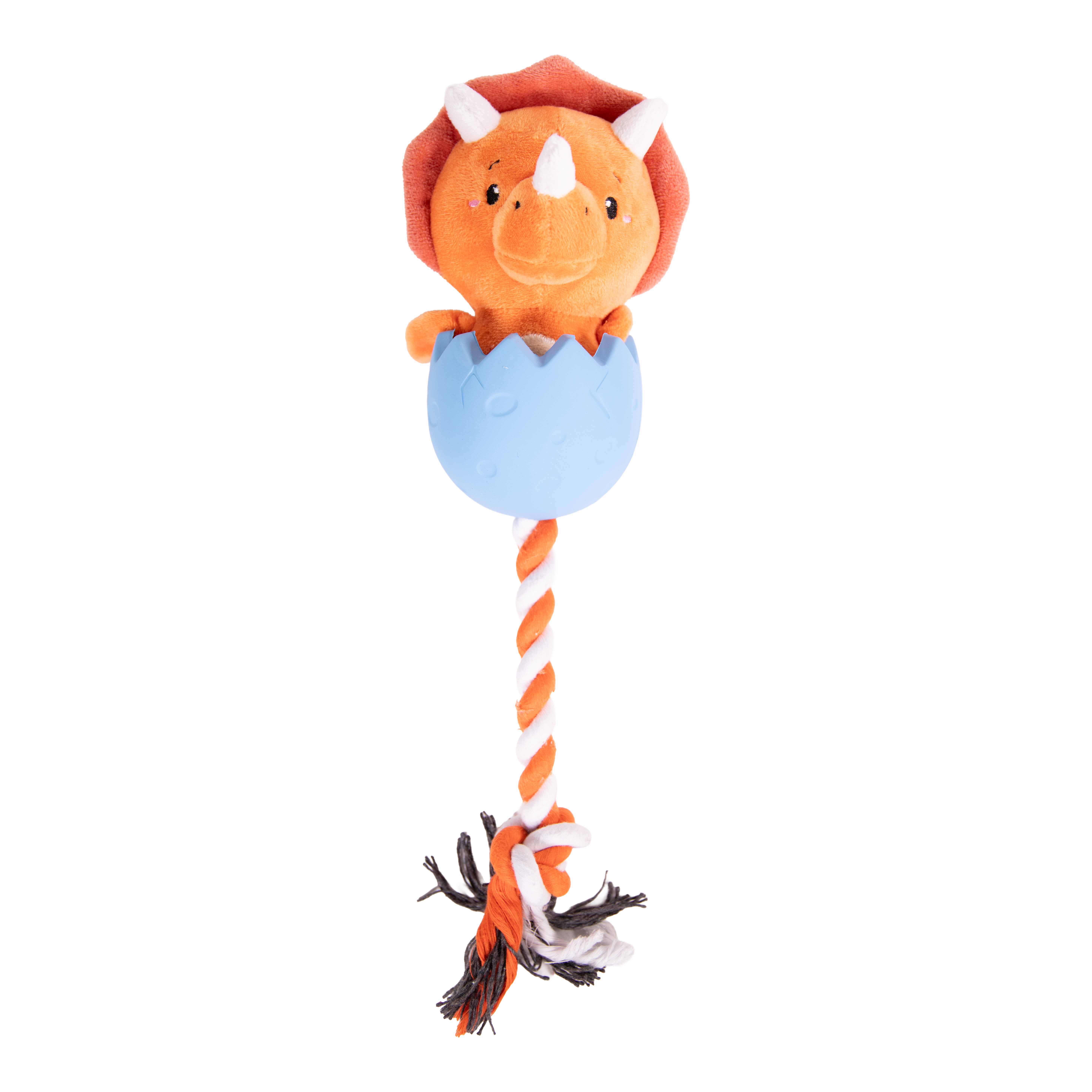 Rosewood 3-in-1 Triceratops Plush Rope Dog Toy