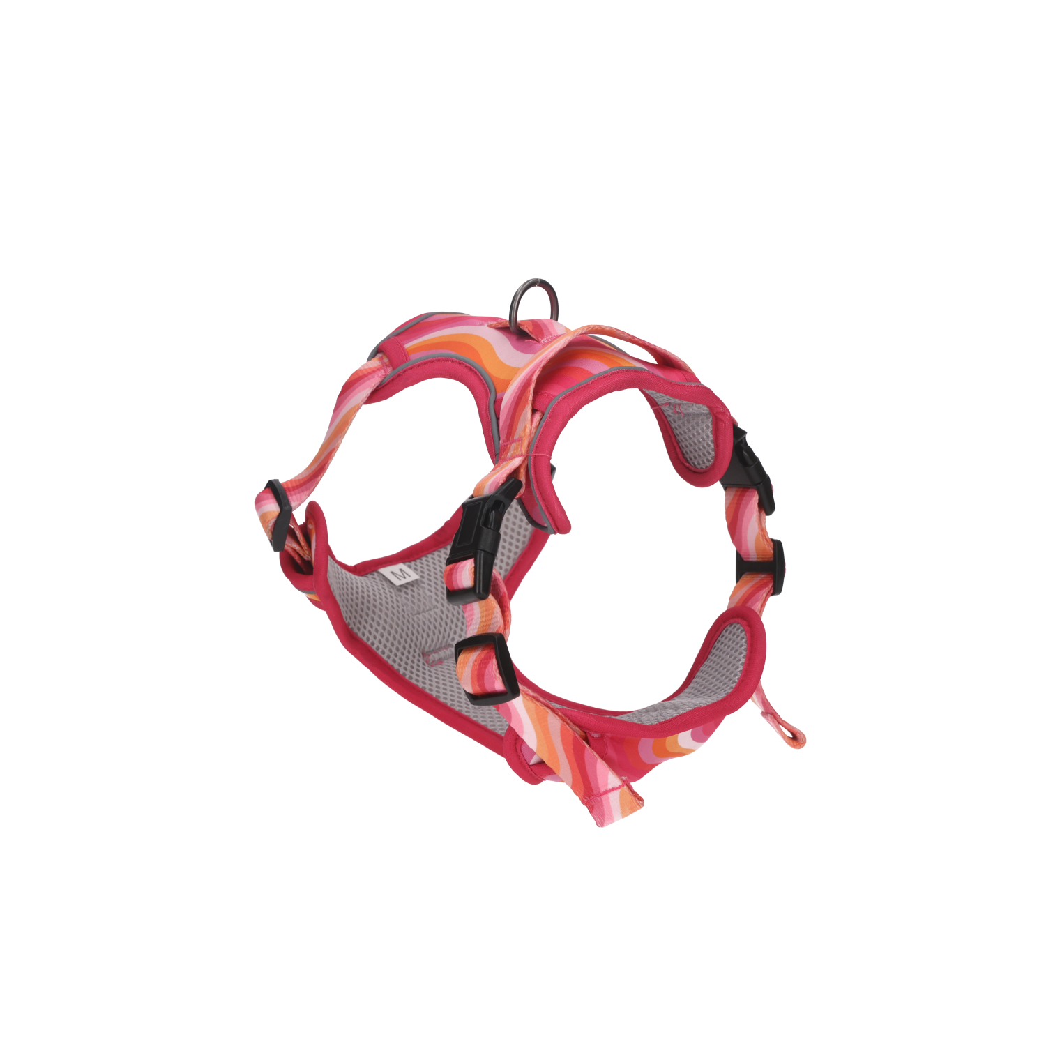 Rufus & Rosie Pink Wave Dog Harness & Lead Set, Extra Small