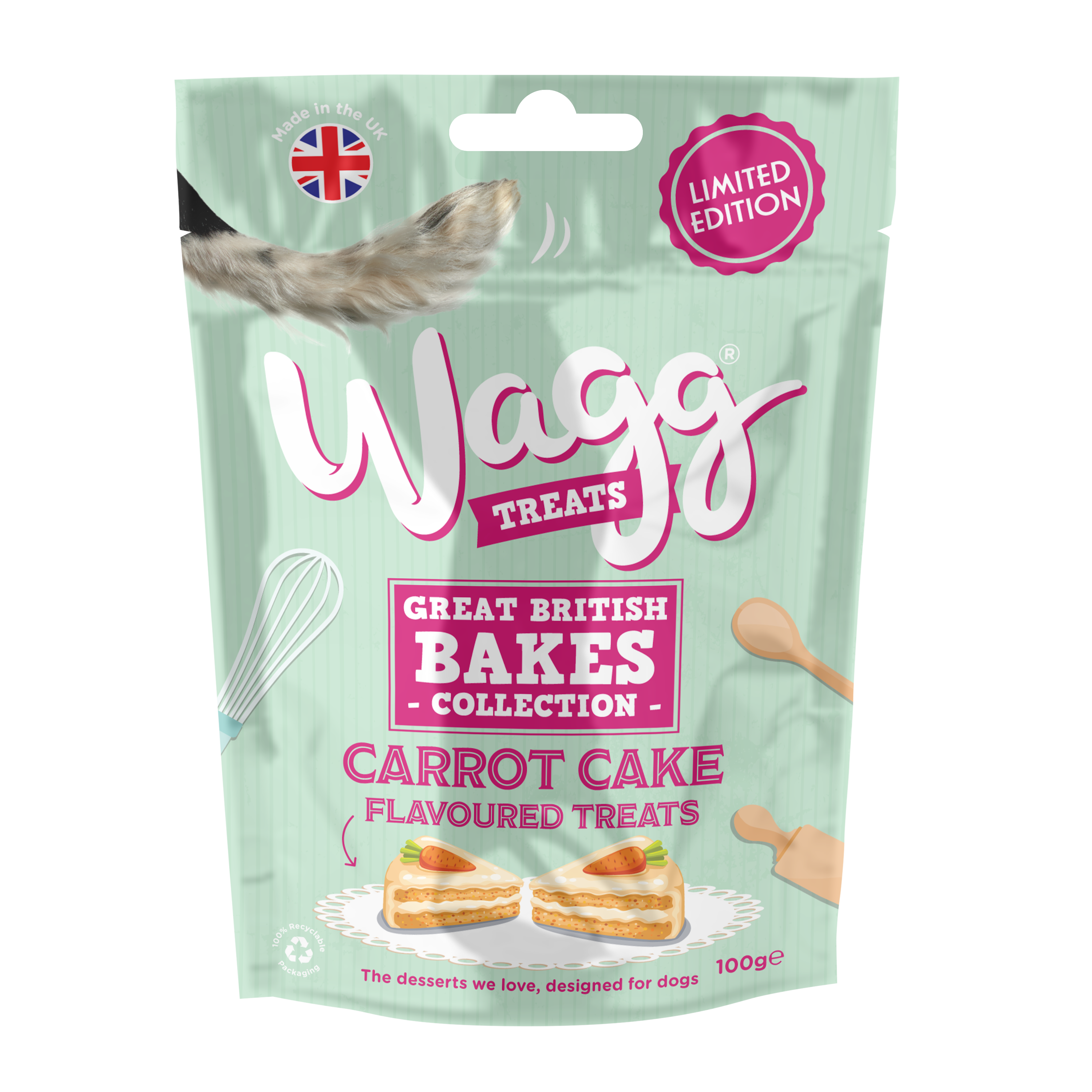 Wagg Great British Bakes Collection Carrot Cake Dog Treats 100g
