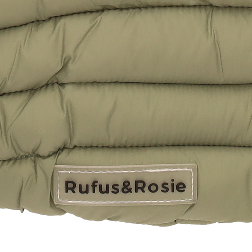 Rufus & Rosie Dog Puffer Jacket Green M Plus