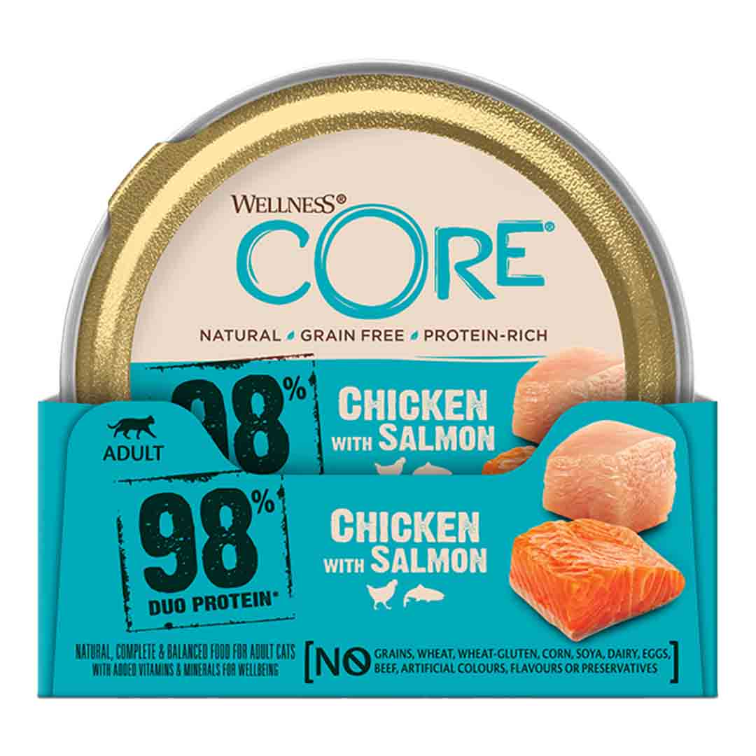 Wellness CORE 98% Chicken with Salmon Adult Cat Wet Food 85g