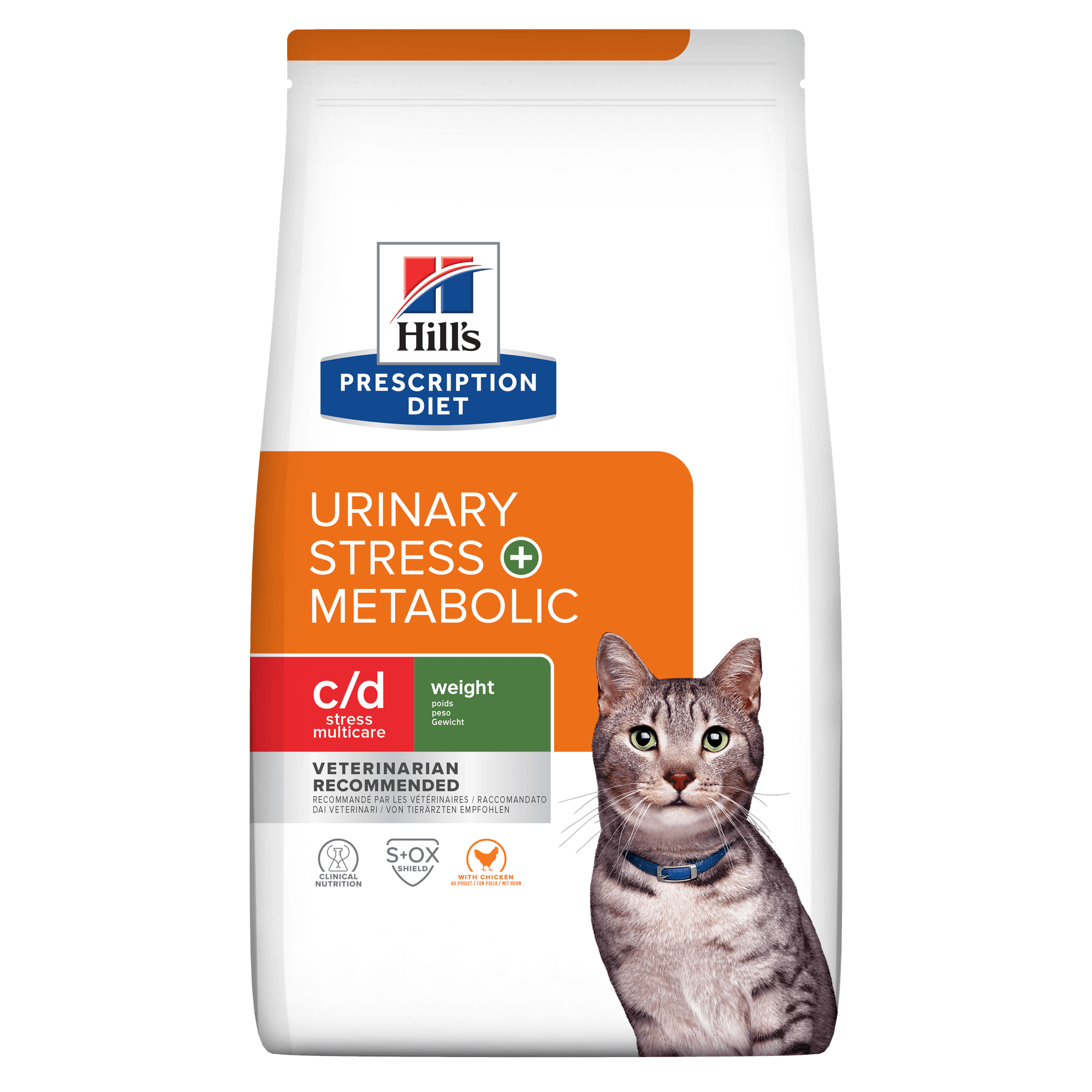 Hill'S Prescription Diet C/D Multicare Stress + Metabolic Dry Cat Food With Chicken 3kg