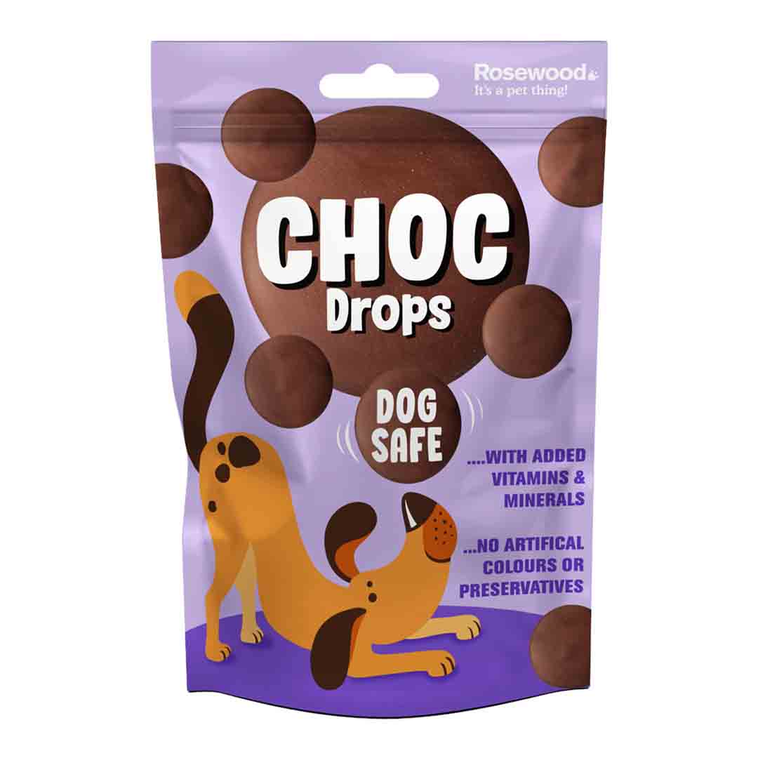 Rosewood Dog Safe Chocolate Drops, Dog Treat 200g
