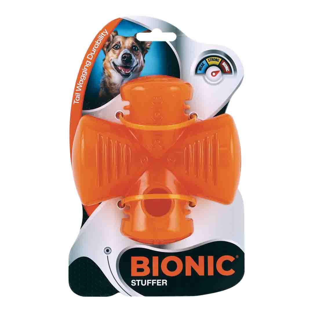 Bionic Stuffer Rubber Dog Toy, 12.5cm