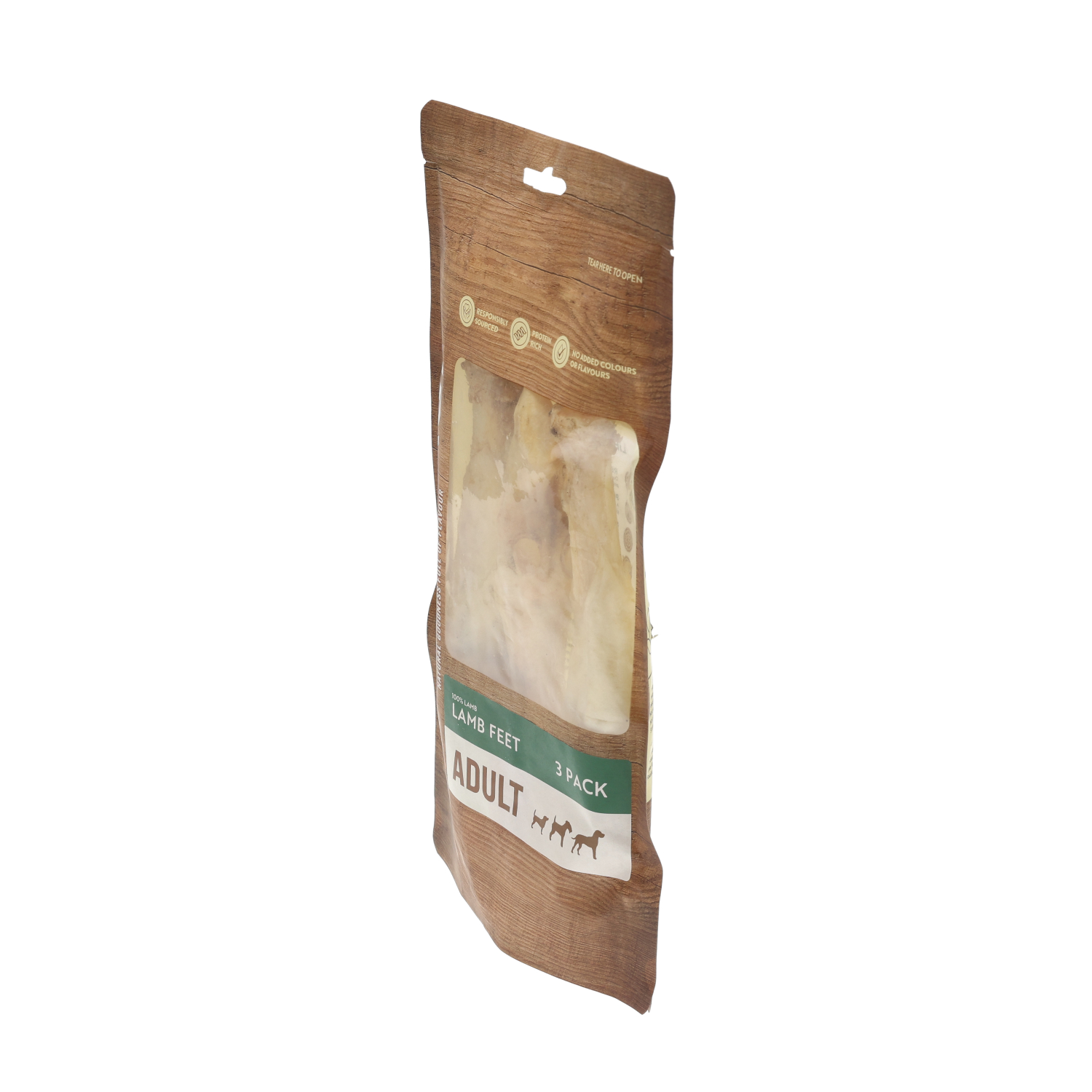 Lifestage Naturals Dog Treat, Lambs Feet, 3 Pack