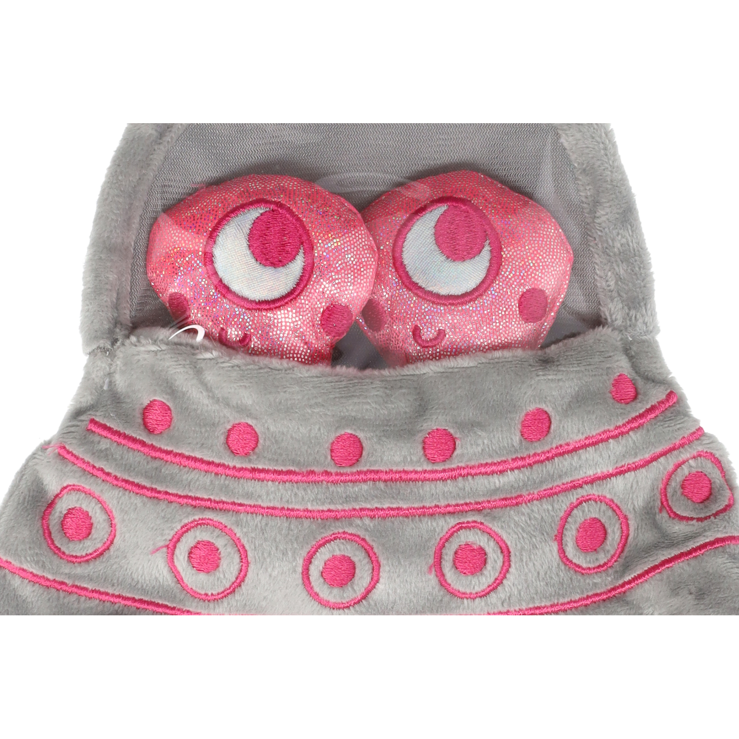 Smart Choice Squeaky Treat Hiding UFO Space Plush Dog Toy